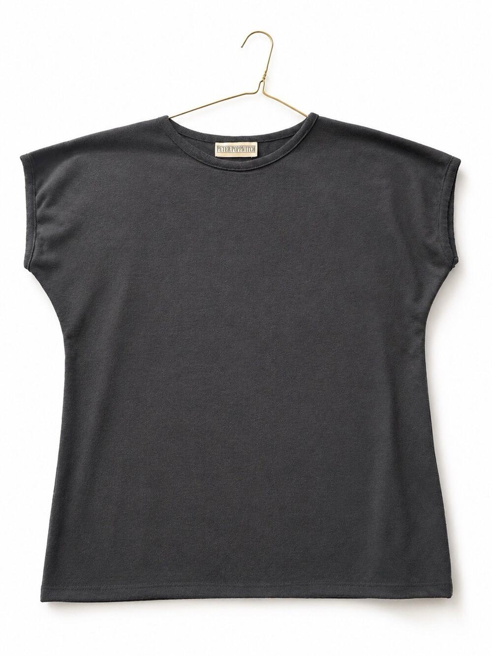 Peter Popovitch Women’s Black Short Sleeve Knit Top Blouse Size L